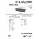 Sony CDX-2250, CDX-3500 Service Manual