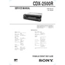 Sony CDX-2500R Service Manual