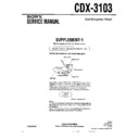 Sony CDX-3103 Service Manual