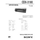 Sony CDX-3180 Service Manual
