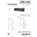 Sony CDX-3183 Service Manual