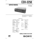 Sony CDX-3250 Service Manual