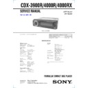 Sony CDX-3900R, CDX-4000R, CDX-4000RX, CDX-L450 Service Manual