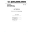 Sony CDX-3900R, CDX-4000R, CDX-4000RX (serv.man2) Service Manual