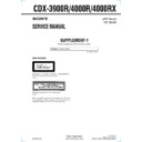 Sony CDX-3900R, CDX-4000R, CDX-4000RX Service Manual