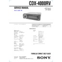 Sony CDX-4000RV Service Manual