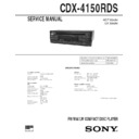 Sony CDX-4150RDS Service Manual