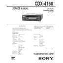 Sony CDX-4160 Service Manual