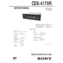 Sony CDX-4170R Service Manual