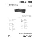 Sony CDX-4180R, CDX-4180RV Service Manual