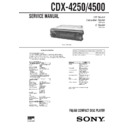 Sony CDX-4250, CDX-4500 Service Manual