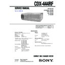 Sony CDX-444RF Service Manual