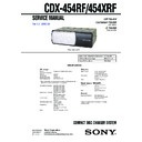 Sony CDX-454RF, CDX-454XRF Service Manual