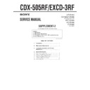 Sony CDX-505RF, EXCD-3RF (serv.man3) Service Manual