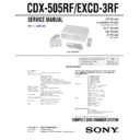 Sony CDX-505RF, EXCD-3RF Service Manual