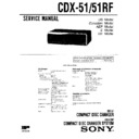 cdx-51, cdx-51rf, excd-2rf service manual