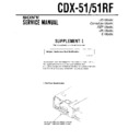 Sony CDX-51, CDX-51RF (serv.man2) Service Manual