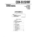 Sony CDX-51, CDX-51RF (serv.man3) Service Manual