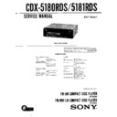 Sony CDX-5180FP, CDX-5180RDS, CDX-5181FP, CDX-5181RDS Service Manual