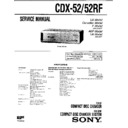 cdx-52, cdx-52rf, excd-2 service manual