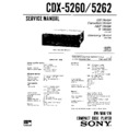 Sony CDX-5260, CDX-5262 Service Manual