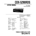 Sony CDX-5290RDS Service Manual