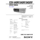 Sony CDX-540RF, CDX-545RF, CDX-545XRF Service Manual