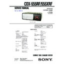 Sony CDX-555RF, CDX-555XRF Service Manual