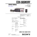 Sony CDX-565MXRF Service Manual