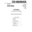 Sony CDX-600, CDX-606, CDX-626 (serv.man2) Service Manual