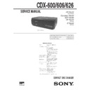 Sony CDX-600, CDX-606, CDX-626 Service Manual