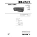 Sony CDX-601, CDX-636 Service Manual