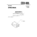 Sony CDX-605 (serv.man3) Service Manual