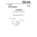Sony CDX-605 (serv.man4) Service Manual