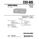 Sony CDX-605, XDC-40 Service Manual