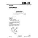 Sony CDX-60X (serv.man3) Service Manual