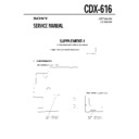 Sony CDX-616 (serv.man3) Service Manual