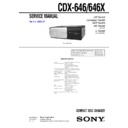 Sony CDX-646, CDX-646X Service Manual