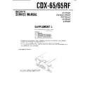 Sony CDX-65, CDX-65RF (serv.man2) Service Manual