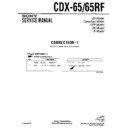 Sony CDX-65, CDX-65RF (serv.man3) Service Manual