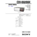 Sony CDX-656, CDX-656X Service Manual