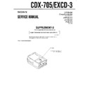 Sony CDX-705, EXCD-3 (serv.man4) Service Manual