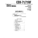 Sony CDX-71, CDX-71RF (serv.man2) Service Manual