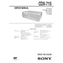 Sony CDX-715 Service Manual