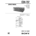 Sony CDX-737 Service Manual