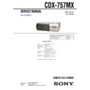 Sony CDX-757MX (serv.man2) Service Manual