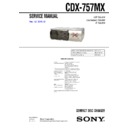 Sony CDX-757MX Service Manual