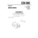 Sony CDX-805 (serv.man4) Service Manual