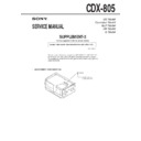 Sony CDX-805 (serv.man5) Service Manual