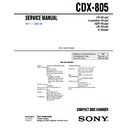 cdx-805 service manual